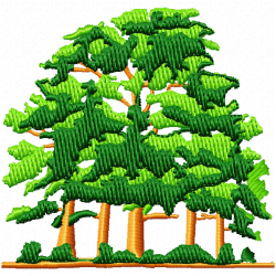Trees Embroidery Design 7